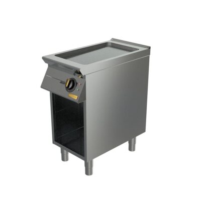 Električni roštilj, rebrasta krom ploča, otvoreni ormarić, LUX