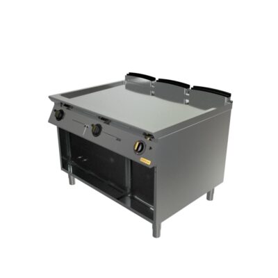 Plinski roštilj, ravna krom ploča, otvoreni ormarić, LUX, 120x90