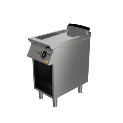 Plinski roštilj, ravna krom ploča, otvoreni ormarić, LUX