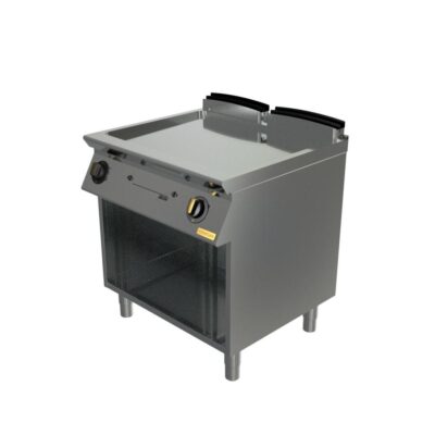 Plinski roštilj, ravna krom ploča, otvoreni ormarić, LUX