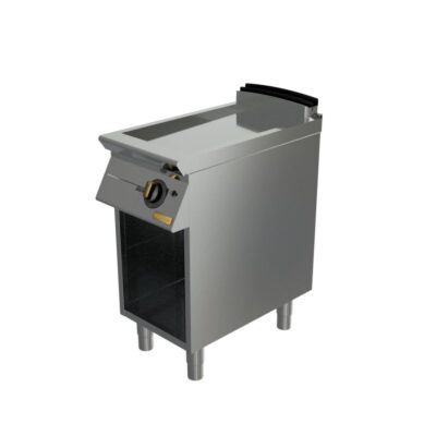 Plinski roštilj, ravna krom ploča, otvoreni ormarić, OPTIMA