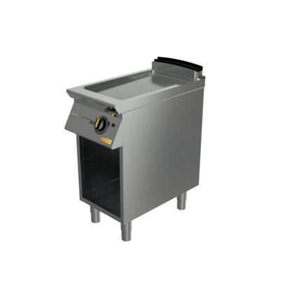 Plinski roštilj, rebrasta krom ploča, otvoreni ormarić, LUX