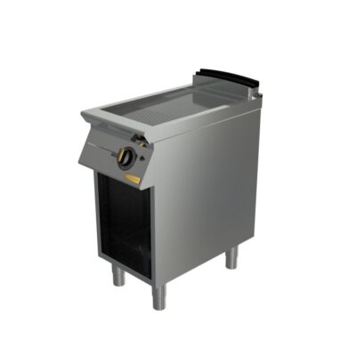 Plinski roštilj, rebrasta krom ploča, otvoreni ormarić, OPTIMA