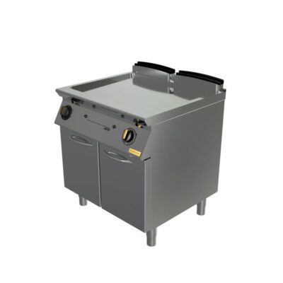 Plinski roštilj, ravna krom ploča, zatvoreni ormarić, LUX