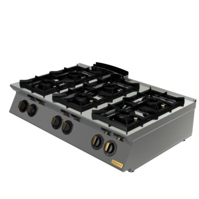 Plinski štednjak, 6 plamenika, top LUX