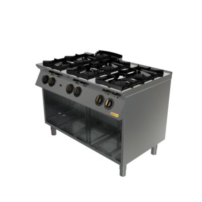 Plinski štednjak, 6 plamenika, otvoreni ormarić OPTIMA