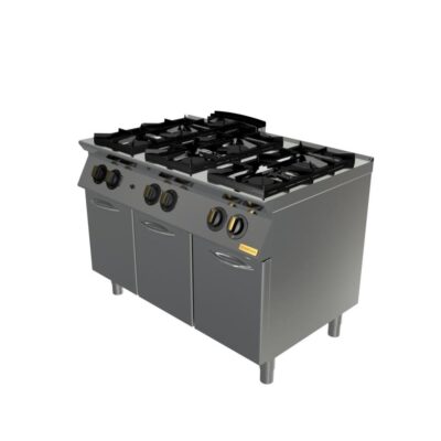 Plinski štednjak, 6 plamenika, zatvoreni ormarić OPTIMA