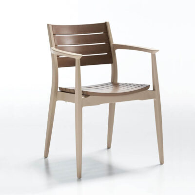 Plastična vrtna stolica Regnum DesertBrown-Cappuccino