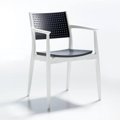 Plastična vrtna stolica Seginus White-Anthracite