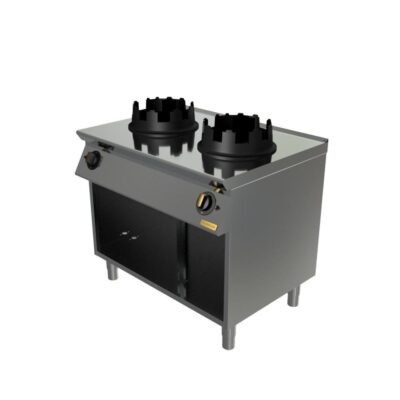 Plinski wok s dva plamenika, otvoreni ormarić