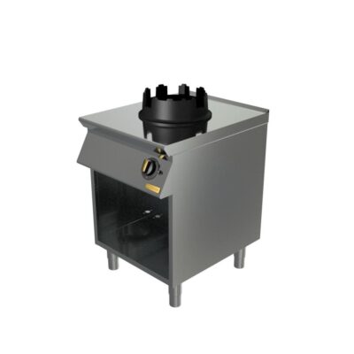 Plinski wok s jednim plamenikom, otvoreni ormarić